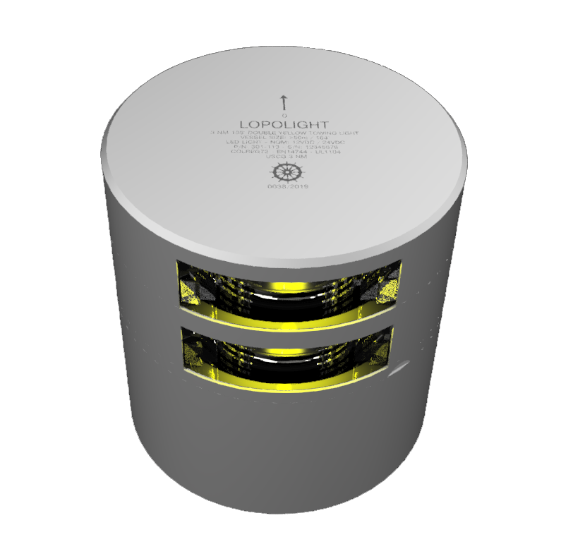 3nm dbl yellow towing, silver anodized.